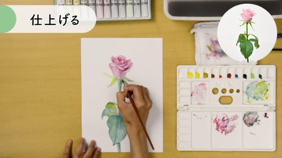 水彩絵の具の着彩